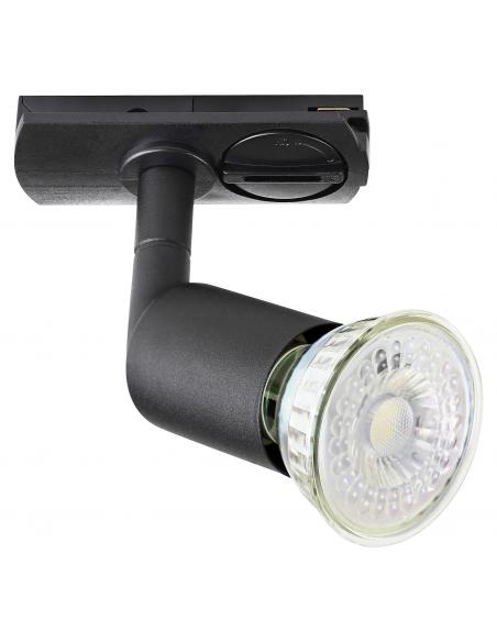 GU10 black steel spotlight for rails - EGLO Tbbuzz