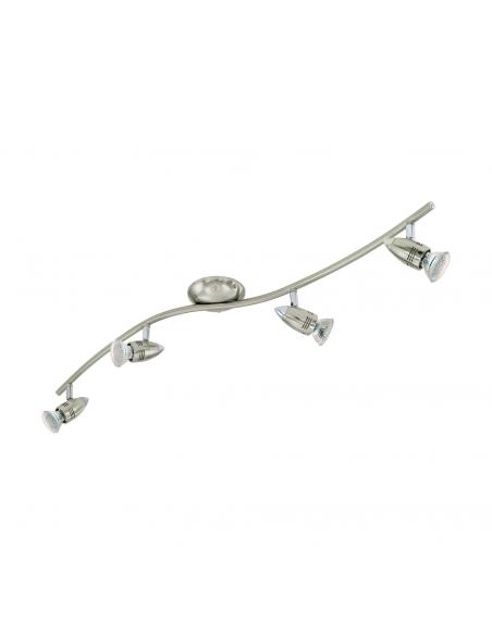 EGLO 92644 - MAGNUM-LED Living Room Lamp in Matte Nickel Steel, Chrome