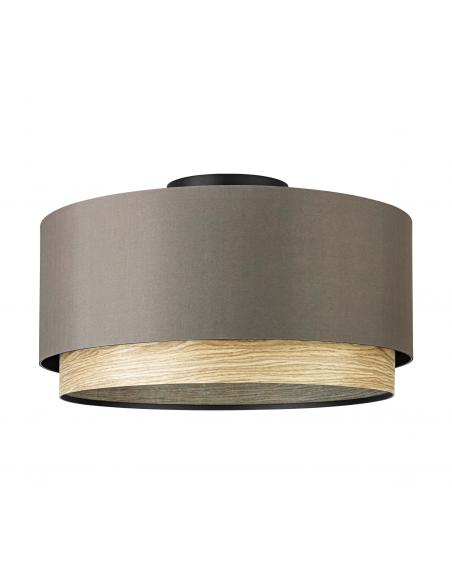 Lámpara de techo capuchino con madera - Eglo Marchena