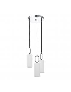3-light pendant lamp chrome steel crystal - EGLO Majana