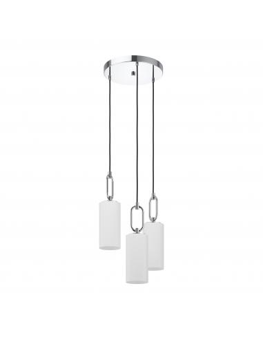 3-light pendant lamp chrome steel crystal - EGLO Majana