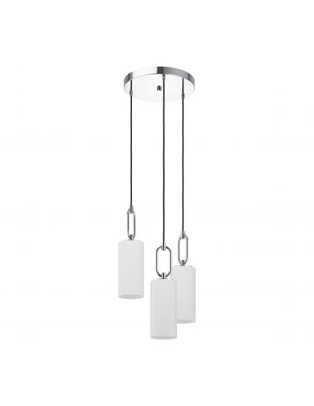 3-light pendant lamp chrome steel crystal - EGLO Majana