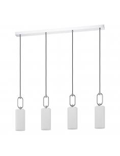 4-light pendant lamp chrome steel crystal - EGLO Majana
