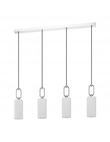 4-light pendant lamp chrome steel crystal - EGLO Majana
