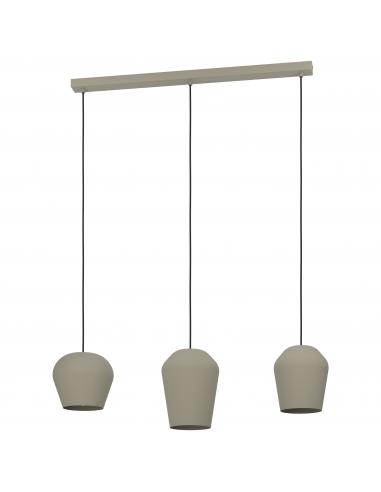 3-light hanging lamp beige steel - EGLO Cambaito