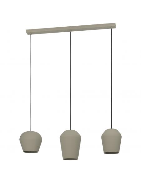 3-light hanging lamp beige steel - EGLO Cambaito