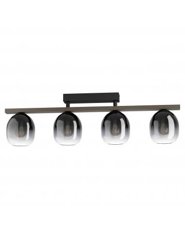 Ceiling lamp 4 lights smoked glass - EGLO Filago