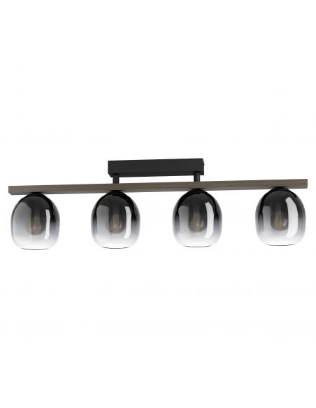 Ceiling lamp 4 lights smoked glass - EGLO Filago