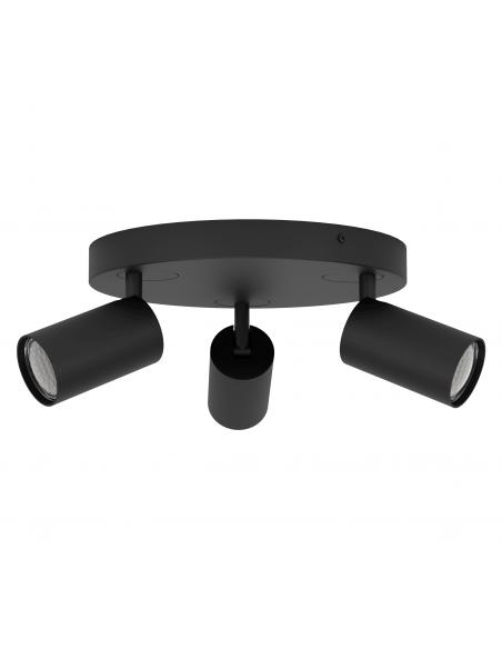 Foco 3 luces GU10 acero negro - Eglo Telimbelaz