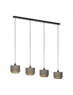 4-light cappuccino and wood pendant lamp - EGLO Marchena