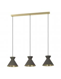 3-light pendant lamp gray with gold - EGLO Nastasia