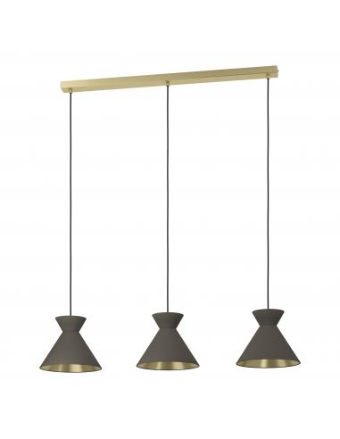 3-light pendant lamp gray with gold - EGLO Nastasia