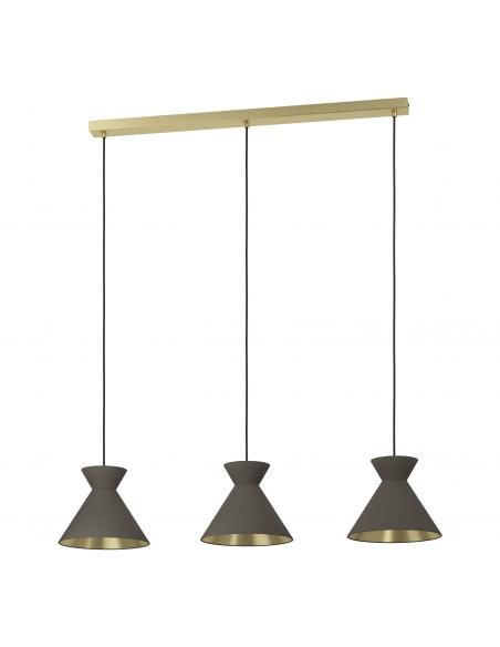3-light pendant lamp gray with gold - EGLO Nastasia