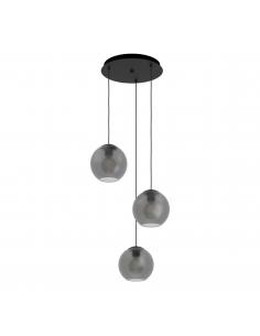 3-light hanging lamp black glass - EGLO Arangona