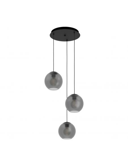 3-light hanging lamp black glass - EGLO Arangona