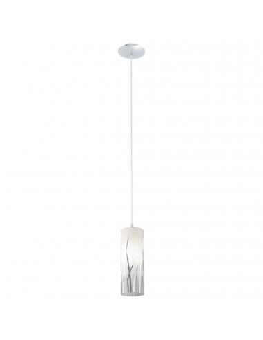 EGLO 92739 - RIVATO Crystal Pendant Lamp in Chrome Steel and Lacquered Glass