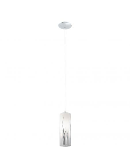 EGLO 92739 - RIVATO Crystal Pendant Lamp in Chrome Steel and Lacquered Glass