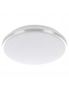 Round white chrome LED ceiling light Ø34 cm - EGLO Pinetto