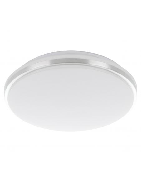 Plafón LED redondo blanco cromo Ø34 cm - Eglo Pinetto