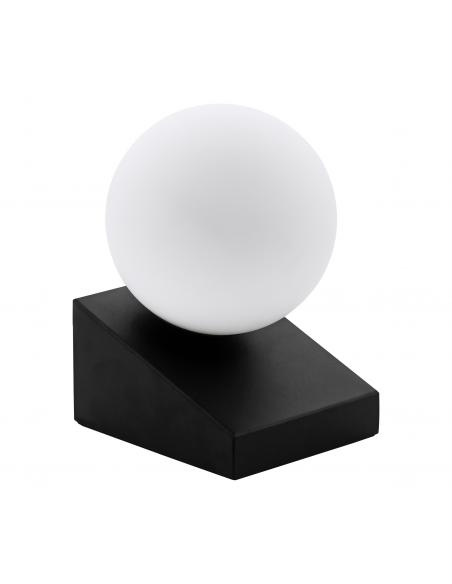 Opaline glass table lamp with black base - EGLO Bilbana