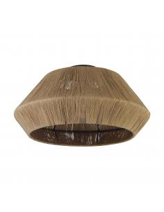 Brown thread textile ceiling lamp - EGLO Alderney