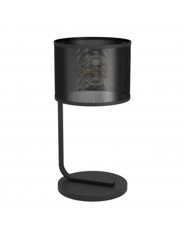 Lámpara de mesa acero negro Ø 24 cm - Eglo Manby