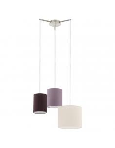 EGLO 92755 - TOMBOLO Living Room Lamp in Matte Nickel Steel and Textile with Velcro Closure