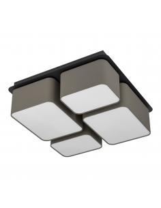 4-light anthracite steel brown ceiling light - EGLO Mordazo