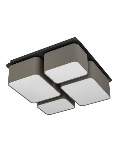 4-light anthracite steel brown ceiling light - EGLO Mordazo