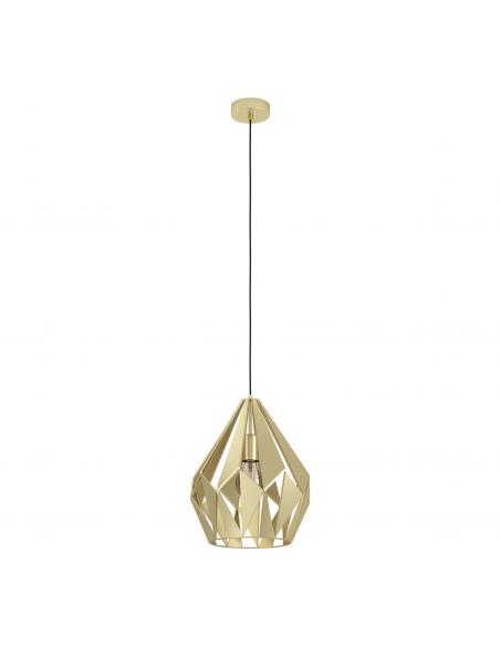 Vintage gold steel pendant lamp - EGLO Carlton