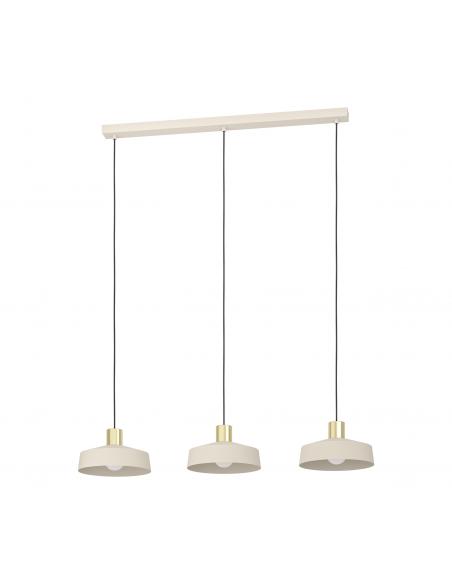 Lámpara colgante 3 luces acero arena - Eglo Valdiola
