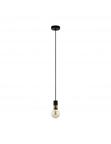 Lámpara colgante pendel acero negro y dorado - Eglo Calari