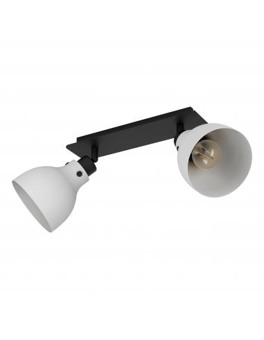 2-light gray steel spotlight with black base - EGLO Matlock