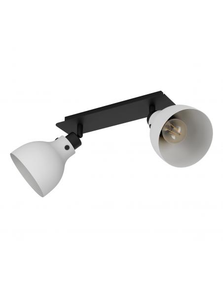 2-light gray steel spotlight with black base - EGLO Matlock