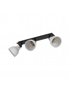 3-light gray steel spotlight with black base - EGLO Matlock