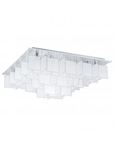 EGLO 92813 - CONDRADA 1 Living Room Lamp in Chrome Stainless Steel and Satin Glass