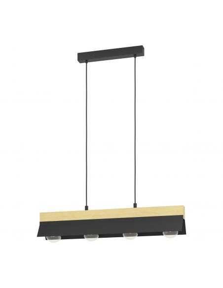 Lámpara colgante 4 luces acero original - Eglo Tarrafo