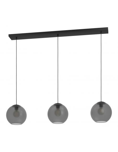 3-light hanging lamp black glass - EGLO Arangona