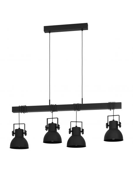 4-light pendant lamp black steel - EGLO Shirebrook
