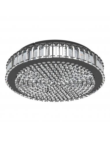 Round LED ceiling light glass base black Ø41 cm - EGLO Balparda