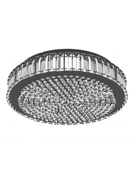 Round LED ceiling light glass base black Ø41 cm - EGLO Balparda
