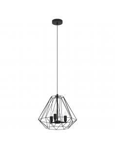3-light hanging lamp black steel - EGLO Tarle