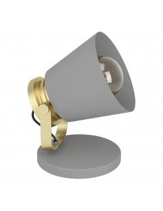 Gray and gold steel side table lamp - EGLO Twick