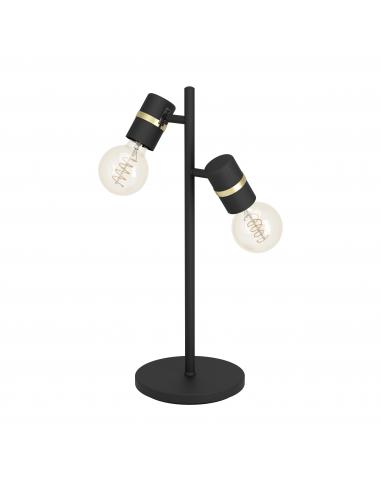 Table lamp 2 spotlights black steel - EGLO Lurone