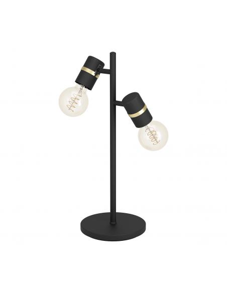 Table lamp 2 spotlights black steel - EGLO Lurone