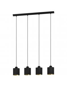 4-light pendant lamp textile decorated - EGLO Zaragoza