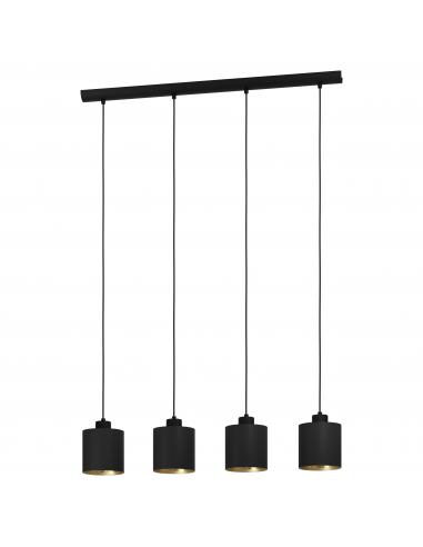 4-light pendant lamp textile decorated - EGLO Zaragoza