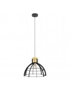 Black steel hanging lamp cage type - EGLO Stillington