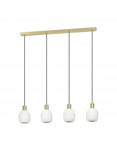4-light pendant lamp golden glass - EGLO Manzanares