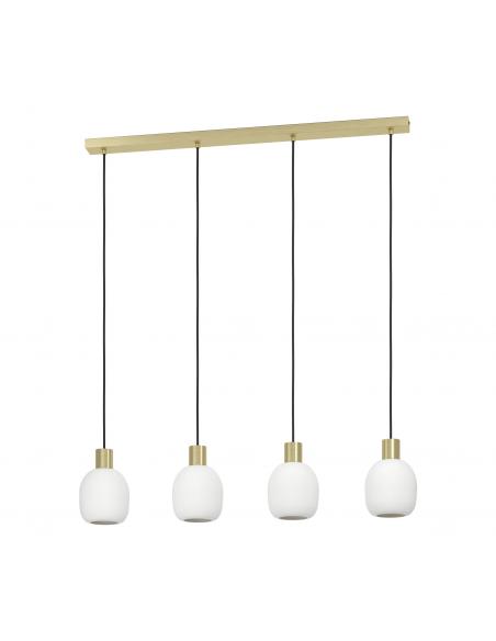 4-light pendant lamp golden glass - EGLO Manzanares